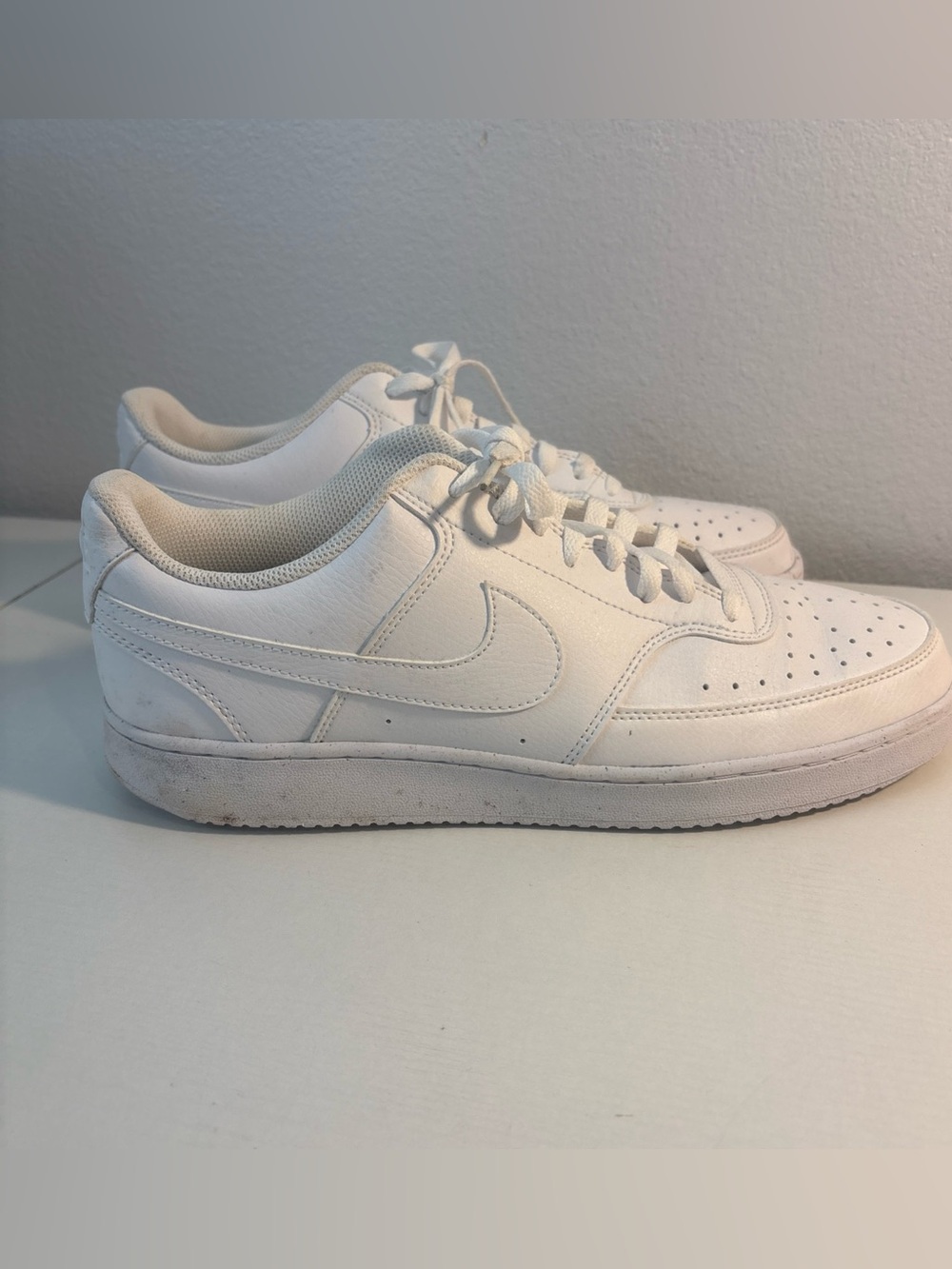 Nike Court Vision Next Nature Mens Sneakers Shoes Size 12 Triple White